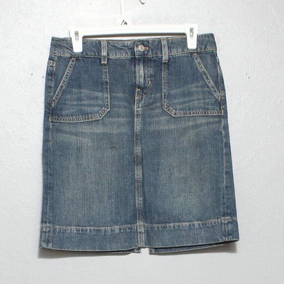Gap NWT distressed coloring denim jean skirt - Picture 1 of 6